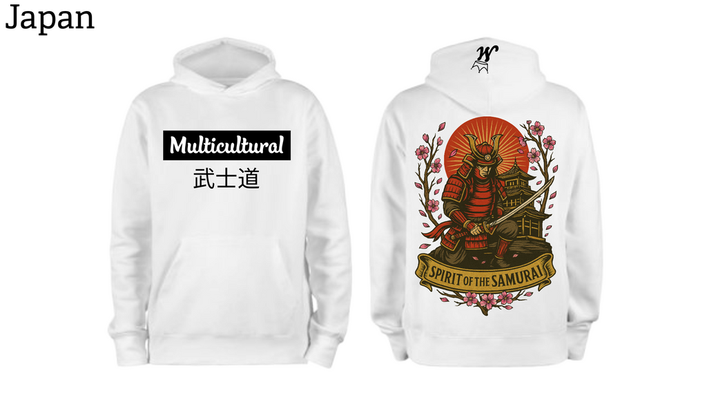 Multicultural Bushidō Hoodie – Spirit of the Samurai Edition