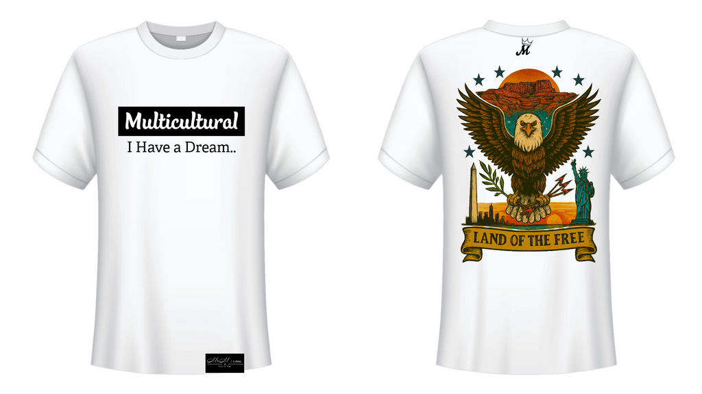 Multicultural USA T Shirt– Land of the Free Edition