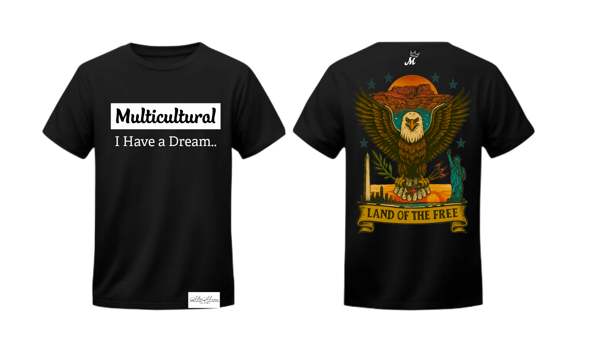 Multicultural USA T Shirt– Land of the Free Edition