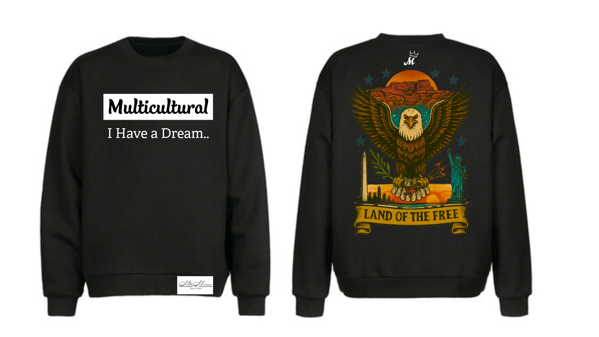 Multicultural USA Sweatshirt– Land of the Free Edition